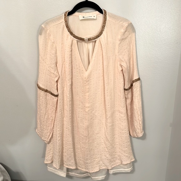 Embellished cream and gold dress - Picture 1 of 6